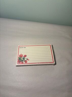 Floral Recipe Cards - Geranium Design